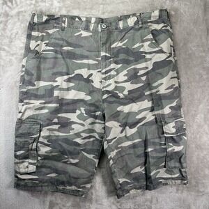 FUBU Camo Cargo Shorts The Collection Men's Size 50 Baggy Flat Front Army Y2K